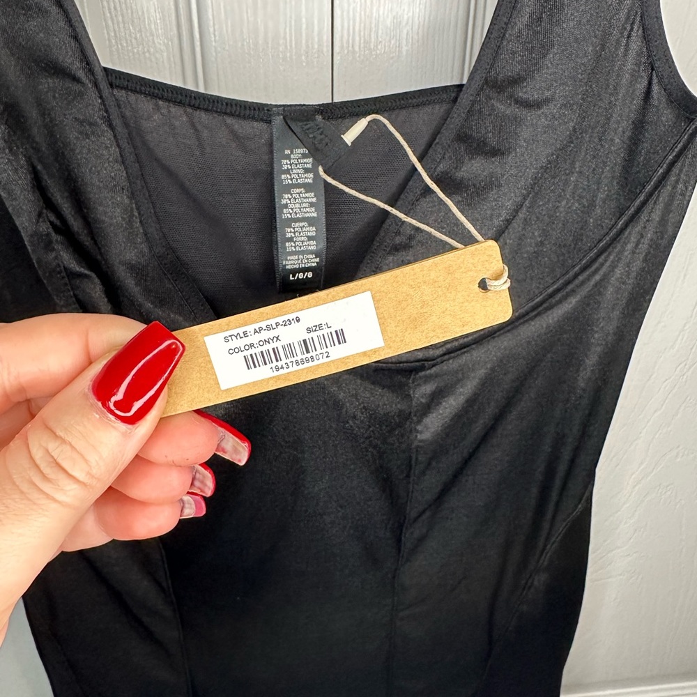 SKIMS Glissinette Slip Dress Sz.L Onyx - Picture 7 of 7